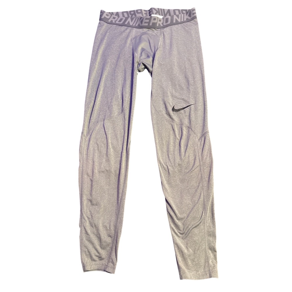 Nike Pro Men's Gray Dri-FIT Compression Tights Leggings Size Large
